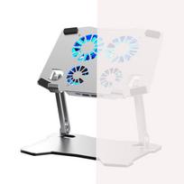 Foldable Gaming Tablet & Phone Cooler Stand - Aluminum Alloy white