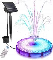 Saulės fontanas plūduriuojantis sodo siurblys su RGB LED