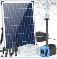 Saulės energijos siurblys BILING 12W, 605 l/val., sodo fontanui ir tvenkiniui