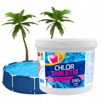 Baseino chloro tabletės GAMIX, ilgai tirpstančios, 25 x 200 g (5 kg)