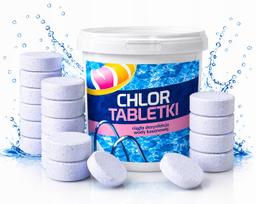 Chloro tabletės baseinui, 200 g, 3 kg, nuolatiniam vandens dezinfekavimui