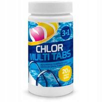 Baseino chloro tabletės GAMIX 3in1, 1 kg, 20 g, stipri dezinfekcija