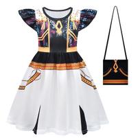 Kids Kpop Demon Hunters Dress Clothes Cosplay Costume Girls Cartoon Rumi Dresses Children Casual Girl Dress Halloween Xmas Party 110cm pilka spalva