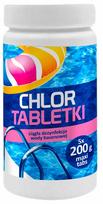 Baseino ir sūkurinės vonios chloro tabletės GAMIX, ilgai tirpstančios, 200 g, 1 kg pakuotė