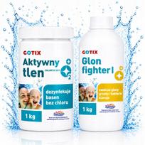 Baseino ir spa priežiūros rinkinys: ACTIVE OXYGEN 1 kg + ANTIALGAE 1 l