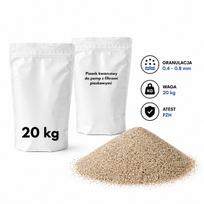 Kvarcinis smėlis baseino filtrui 0,4–0,8 mm, 20 kg