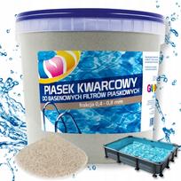 Kvarcinis smėlis baseino filtrams GAMIX, 20 kg, 0,4–0,8 mm