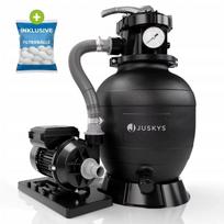 Baseino smėlio filtras su 250W siurbliu, laikmačiu ir filtravimo rutuliukais