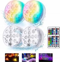 Požeminis baseino šviestuvas 13 LED, RGB, su nuotoliniu valdymu, IP68, 4 vnt.