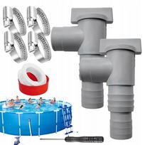 32 mm adapteris su PVC uždarymo vožtuvu lauko baseinams