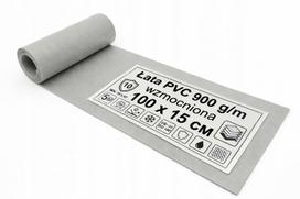 Didelė PVC lopas, pilka, 15 cm x 1 m, pontonams, tentams, baseinams, tvenkiniams