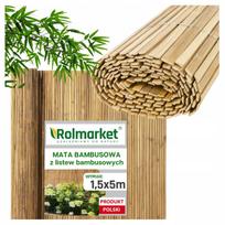 Bambukinis balkono kilimėlis 1,5x5 m, natūrali terasa, tvora