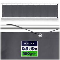 Balkono danga, 90x500 cm, 450 g, juoda, su tvirtinimo žiedais, atspari UV