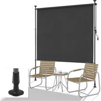 Vertikali balkono saulės uždanga su rankenėle, 120x316 cm