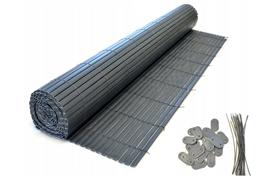 Dvipusis PVC kilimėlis balkonui, 1.5x3 m, antracito spalvos