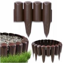 Sodo bortelis GARDEN PALISADE HIGH 240 cm, bronzinis, SOLID
