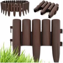 Plastikinė vejos tvorelė GARDEN PALISADE, 280x24 cm, ruda