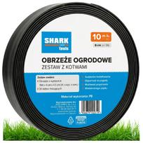 Sodo vejos bortelis 10 m x 6 cm, lankstus, su juodais plastikiniais kaiščiais