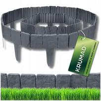 Sodo bortelis GARDEN PALISADE, antracito spalvos, plastikas, 250 x 23 cm