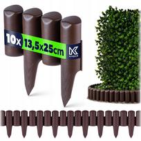Plastikinė sodo tvorelė, 240 cm, UV atsparumas, bronzinė, GARDEN PALISADE