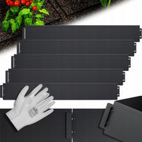 Metalinė sodo vejos tvorelė 5 m x 14 cm su pirštinėmis