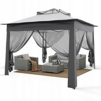 Sulankstomas sodo paviljonas su tinkleliu nuo uodų, 3x3 m