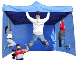 Sodo palapinė 3x3 m, 34 kg, ypač tvirta, greitai išskleidžiama