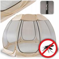 Sodo pavėsinė su tinkleliu nuo uodų, apvali, smėlio spalvos, Cama, 350 cm