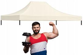 Palapinės stogas 7 kg, 3x4,5 m, kreminės spalvos, komerciniam paviljonui