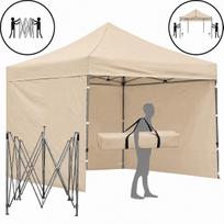 Sulankstoma sodo palapinė 3x3 m, smėlio spalvos