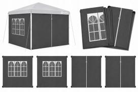Pavėsinės palapinės sienos, 3x3 m, 4 vnt., antracito spalvos