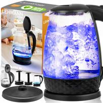 Elektrinis stiklinis virdulys su apšvietimu STRONG, 2200 W, belaidis, 2 l