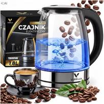 Elektrinis stiklinis virdulys 1,8 l 1500 W su LED pašvietimu