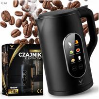 Elektrinis bevielis virdulys 1,8 l 1800 W, juodas, su temperatūros reguliatoriumi
