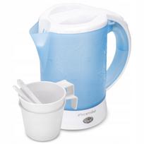 Elektrinis virdulys KAMILLE, 0,6 l, su puodeliais, kelioninis