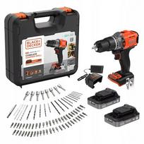 Smūginis gręžtuvas 45 Nm 18V 2x2,0 Ah Black+Decker BCD383D2XKA-QW