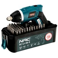Atsuktuvas NAC SC-LI-36-S, 3,6V, su 55 antgaliais, be akumuliatoriaus