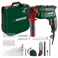 Smūginis grąžtas PARKSIDE PSBM 750 C3 su lagaminu ir 74 priedais