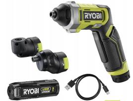Atsuktuvas Ryobi RSD4-120TA2 4V su USB, LED ir antgalių rinkiniu