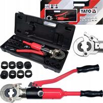 Vamzdžių presavimo replės YATO, 8 antgaliai U/TH, 16-32 mm, PEX/PERT