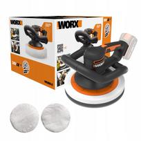 Automobilio poliravimo mašina Worx WX856 20V, be akumuliatoriaus, su 2 poliravimo kempinėlėmis