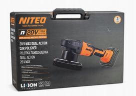 Automobilio poliravimo mašina NITEO Dual Action 20V, be akumuliatoriaus, su dėklu