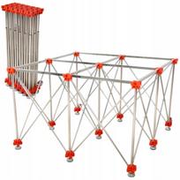Sulankstomas lengvas darbastalis plokštėms RUBI 120x120 cm, iki 700 kg, modelis 28918