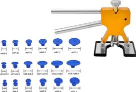 Automobilio kėbulo įlenkimų taisymo įrankis su 18 siurbtukų