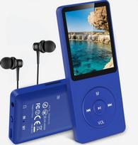 Nešiojamas 8GB muzikos grotuvas, HiFi kokybė, mėlynas