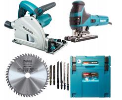 Elektrinių įrankių rinkinys MAKITA SP6000J su siaurapjūkliu 4351FCTJ, MAKPAC dėžės, pjovimo diskas