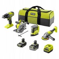 Belaidis įrankių rinkinys RYOBI R18CK4G-252S 18V su akumuliatoriais ir įkrovikliu