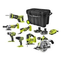 Akumuliatorinių įrankių rinkinys Ryobi 18V ONE+ JUMBO KIT R18CK7J-2C42TJ, 11 dalių