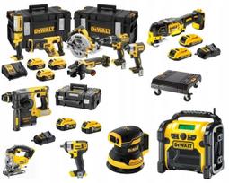 Įrankių rinkinys DeWalt 12 el., 18V, su 7 baterijomis