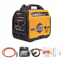 Inverterinis generatorius MXR3800DF, 3500W/3200W, benzinas/dujos, tylus